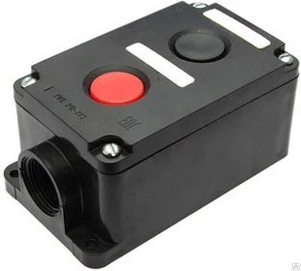 Пост кнопочный ПКЕ 222/2 кнопки красная/черная без фиксации IP54