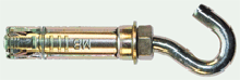 16*60мм М10 анкер разжимной 4-х сегментный с крюком